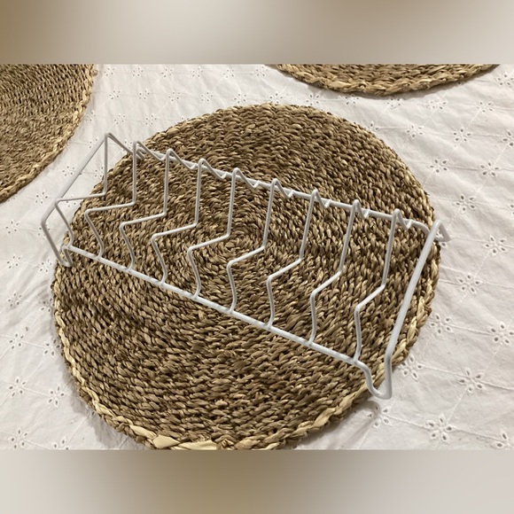 White Metal Kitchen Organizer Rack - Picture 2 of 3